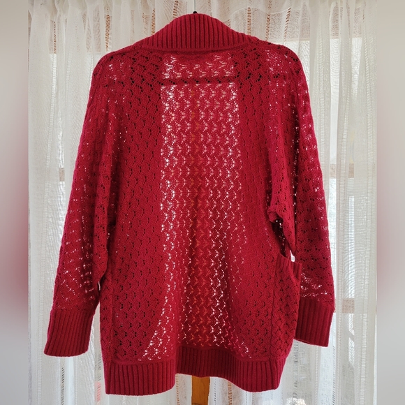 Paraella by Francesca's Knit Magenta Sweater - Picture 2 of 5